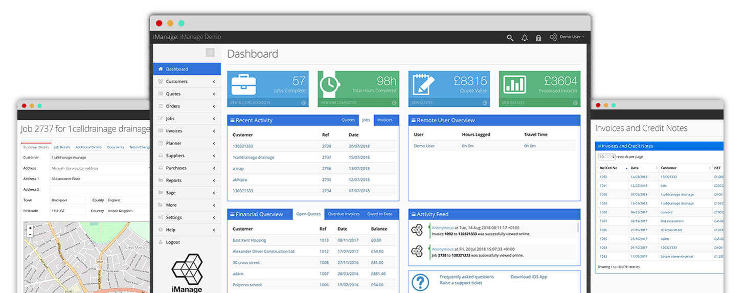 iManage dashboard