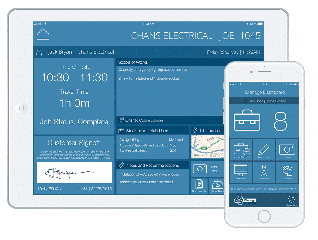 iManage-jobsheet-app-iPad-and-iPhone
