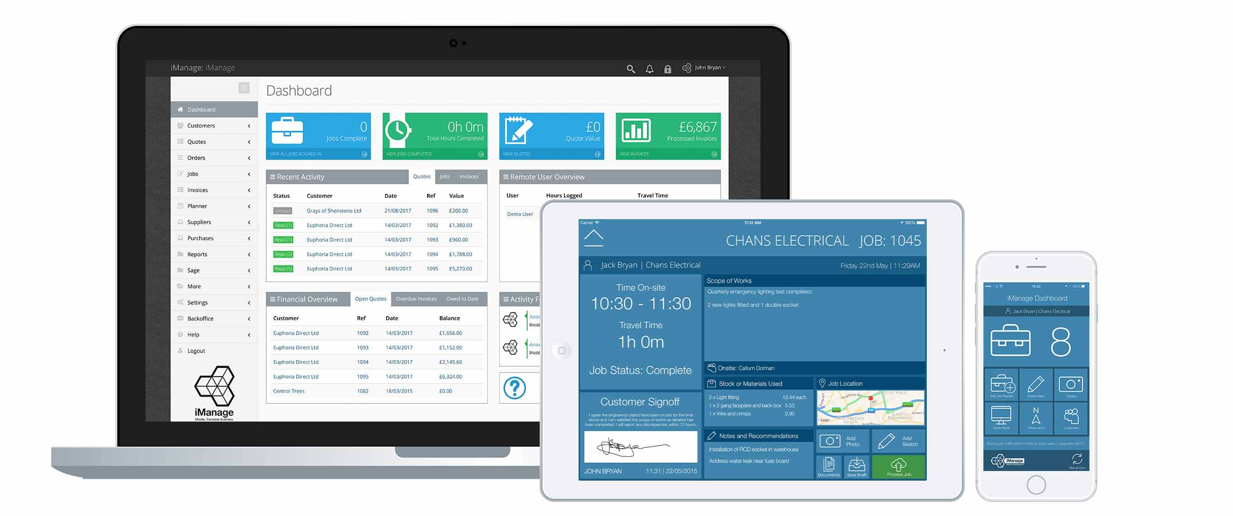 iManage on laptop and apps